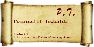 Pospischil Teobalda névjegykártya